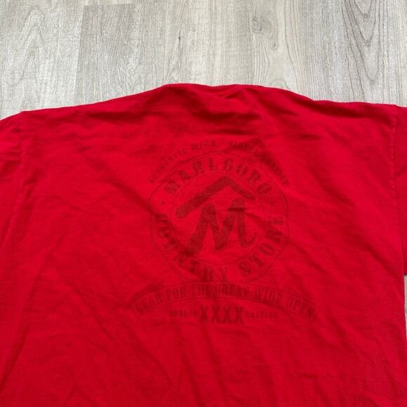 Vintage Marlboro Country Store Shirt Men's Extra Large Red 90s Cigarette Promo - Picture 1 of 10